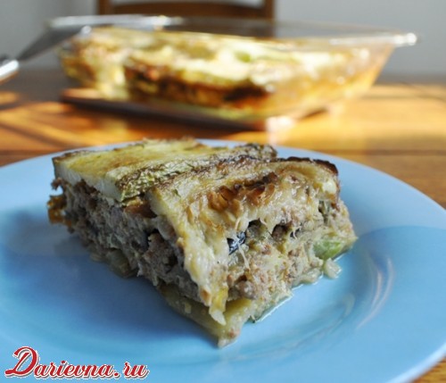 Запеканка из баклажанов и кабачков Запеканка из баклажанов и кабачков