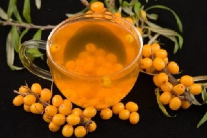 Чай с облепихой и грушей