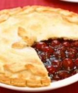 вишневый пирог со слоеным тестом