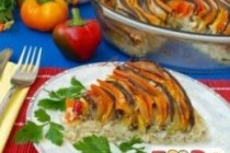 Рисовая запеканка с овощами