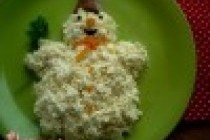 Салат к Новому году "Снеговик"