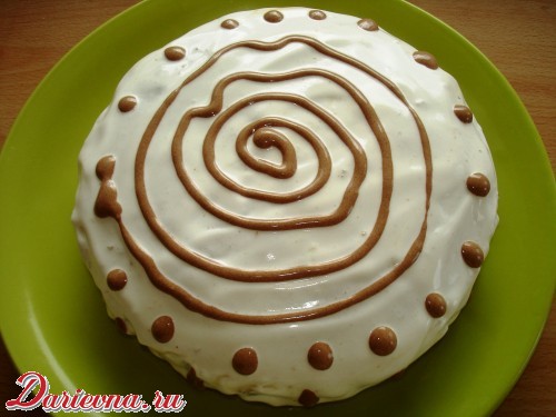 рецепт и фотографии пошагового процесса приготовления кофейного торта с кремом на основе сливочного сыра