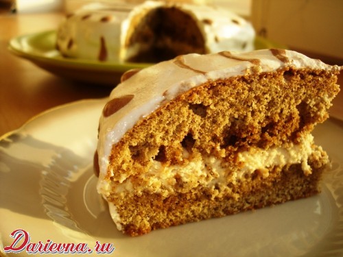 рецепт и фотографии пошагового процесса приготовления кофейного торта с кремом на основе сливочного сыра