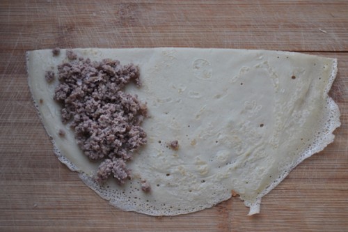 блинчики с мясом