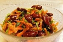 Постные салаты с фасолью