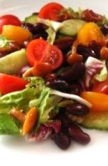 с фасолью и грибами