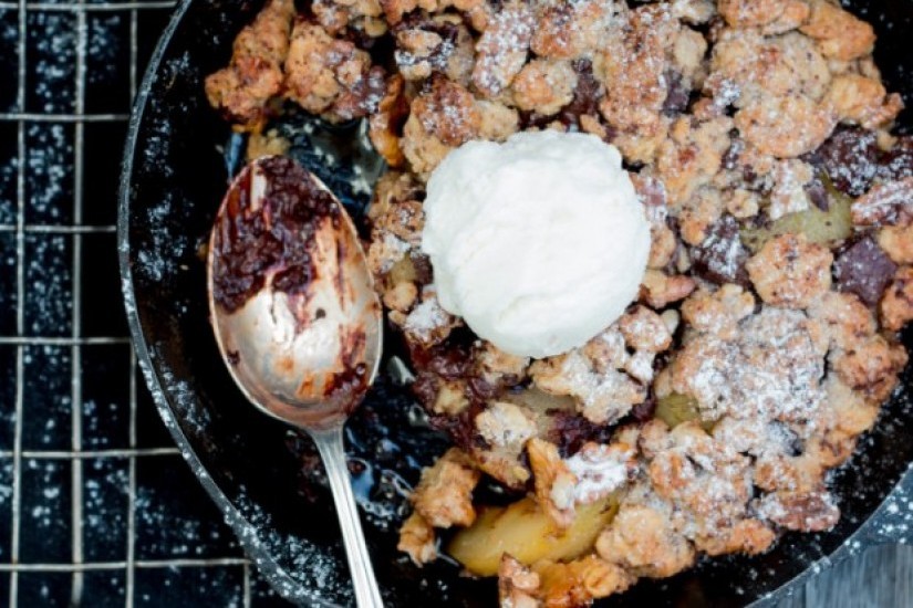 Рецепт крамбла с грушами