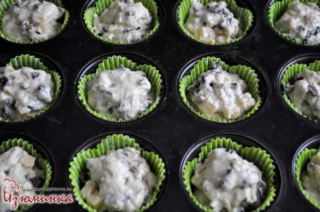 маффины с грибами и сыром