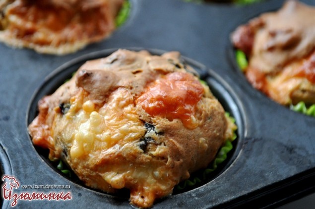 маффины с грибами и сыром