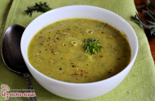 суп-пюре с брокколи и яблоками