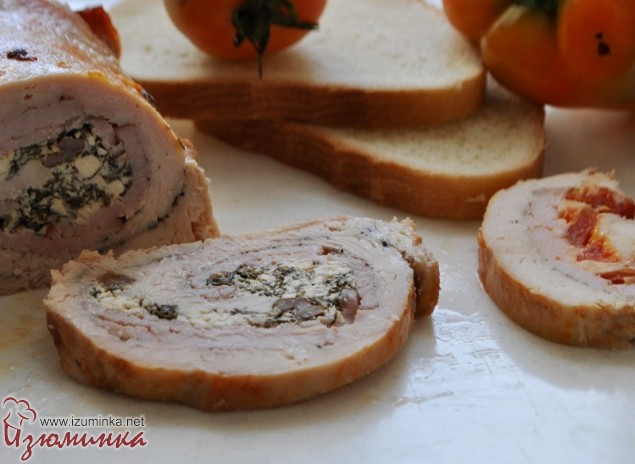 куриный рулет с ветчиной