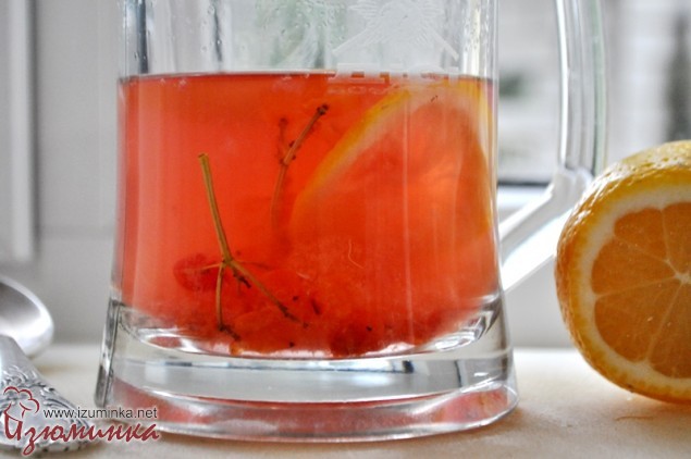 чай с калиной и имбирем