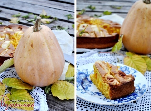 тыквенный пирог с яблоками тыквенный пирог с яблоками