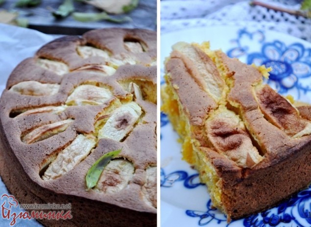 тыквенный пирог с яблоками