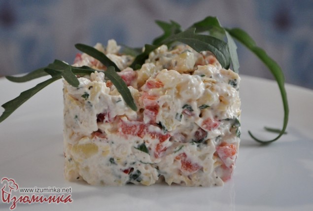 картофельный салат с курицей