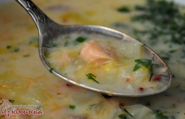 вкусный суп с форелью