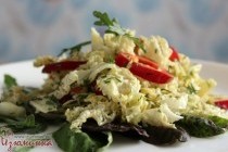 Постный салат с пекинской капустой