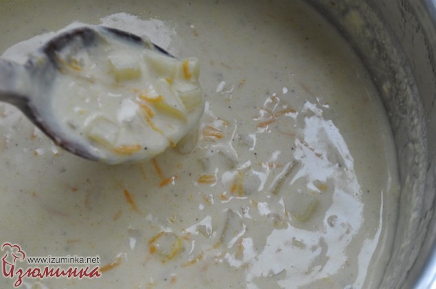 сырный суп с рыбой