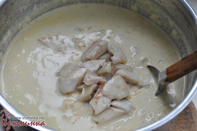 сырный суп с рыбой