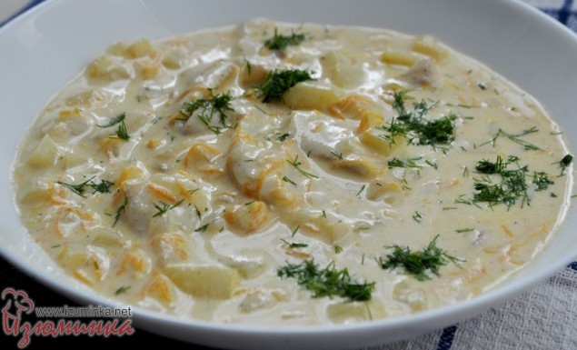 сырный суп с рыбой