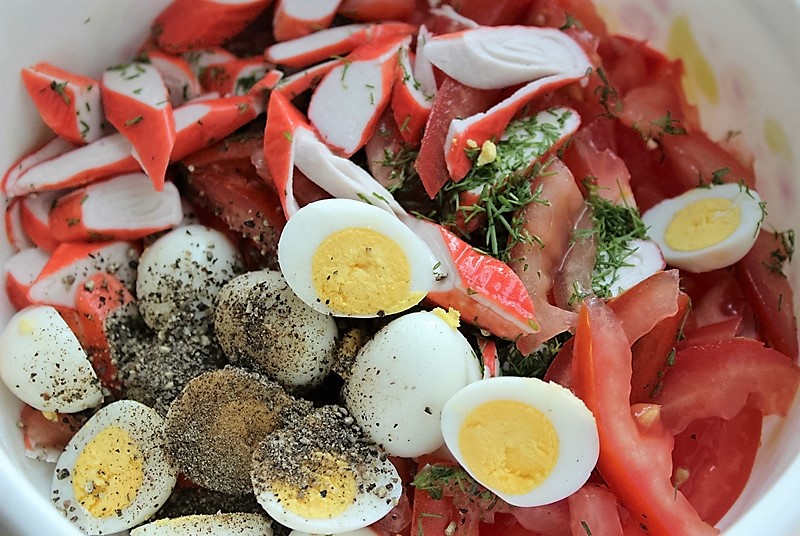 салат красное море с крабовыми палочками салат красное море с крабовыми палочками