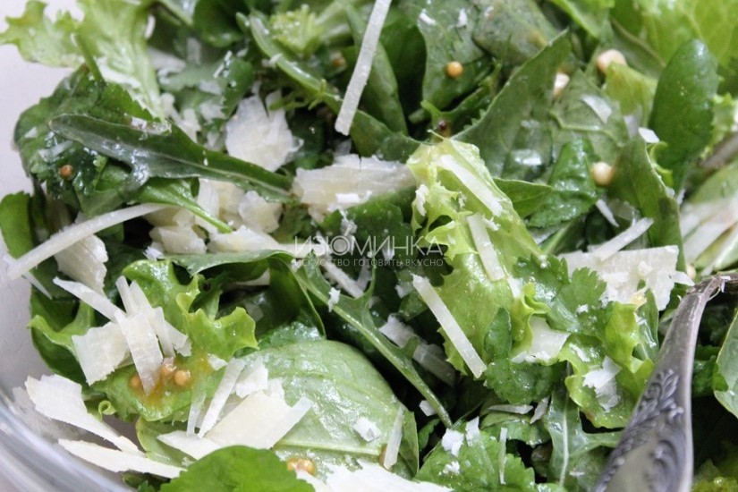 Вкусный зеленый салат