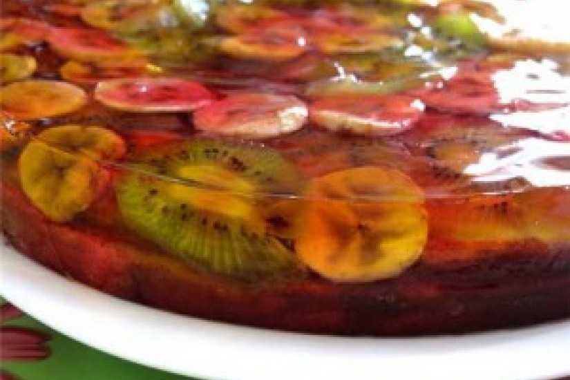 Фруктовый торт с желе