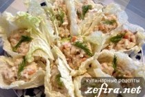 Закуска с печенью трески