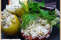 Овощи-ассорти, фаршированные рисом