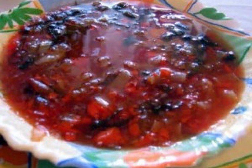 Суп с луком и сельдереем