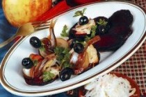 Канапе из баклажанов и копченой мойвы