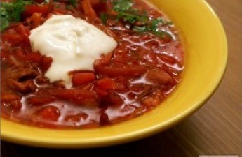 Борщ с ботвой свёклы