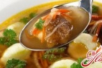 Грибной суп с клецками