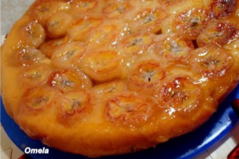 Пирог с бананом и карамелью