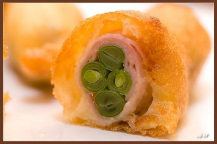 Фасоль... Зеленая... В пивном кляре...