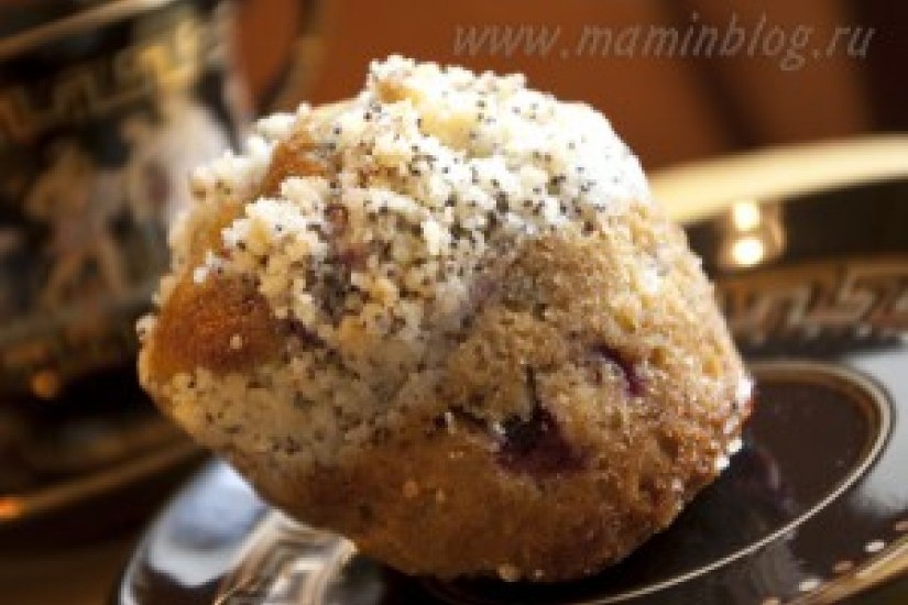 Ягодные кексы с маковым штрейзелем